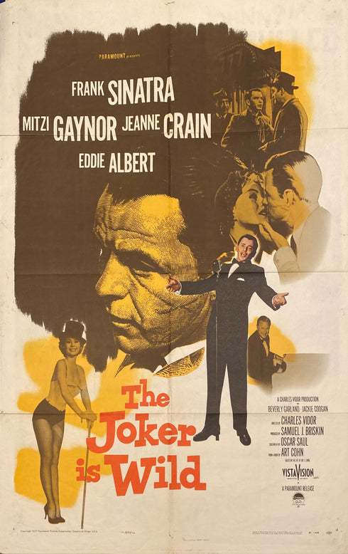 joker is wild 1957 one sheet poster folded